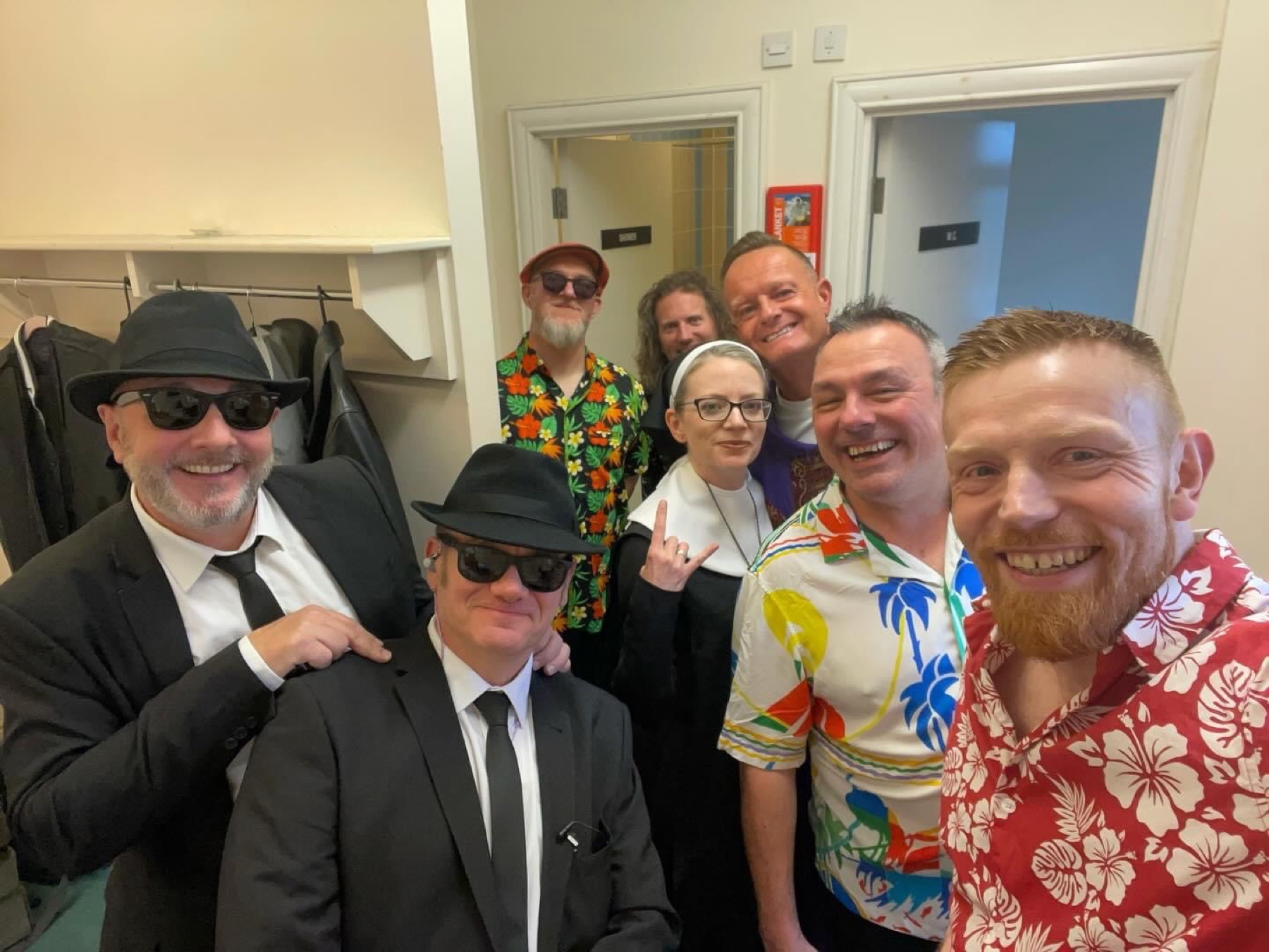 Members of The All New Blues and Soul Revue together backstage